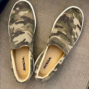 SODA Camo Slip On Shoes